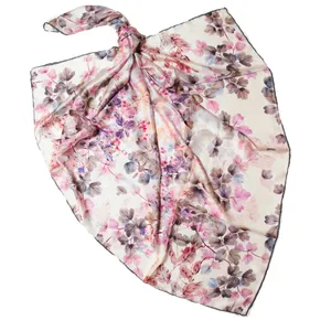 روسری زنانه مدل جدید ابریشم قواره 100 کد 234-7