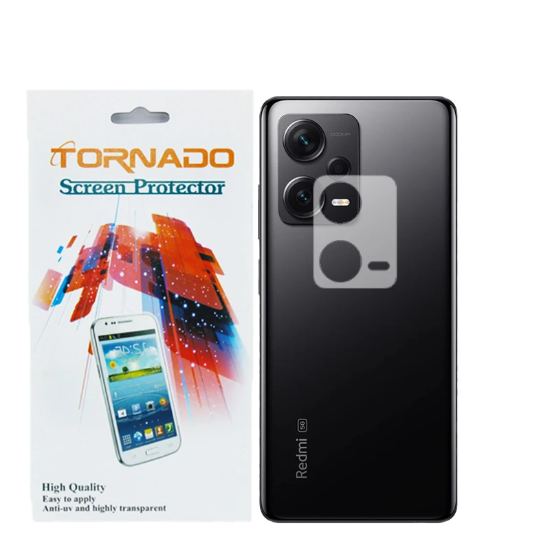 محافظ لنز دوربین تورنادو مدل نانوگلس مناسب برای گوشی موبایل شیائومی Redmi Note 12 Pro 5G بسته 40 عددی