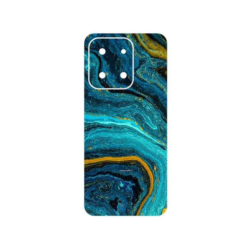 برچسب پوششی ماهوت مدل Turquoise marblewith golden streaks مناسب برای گوشی موبایل شیائومی Poco C85