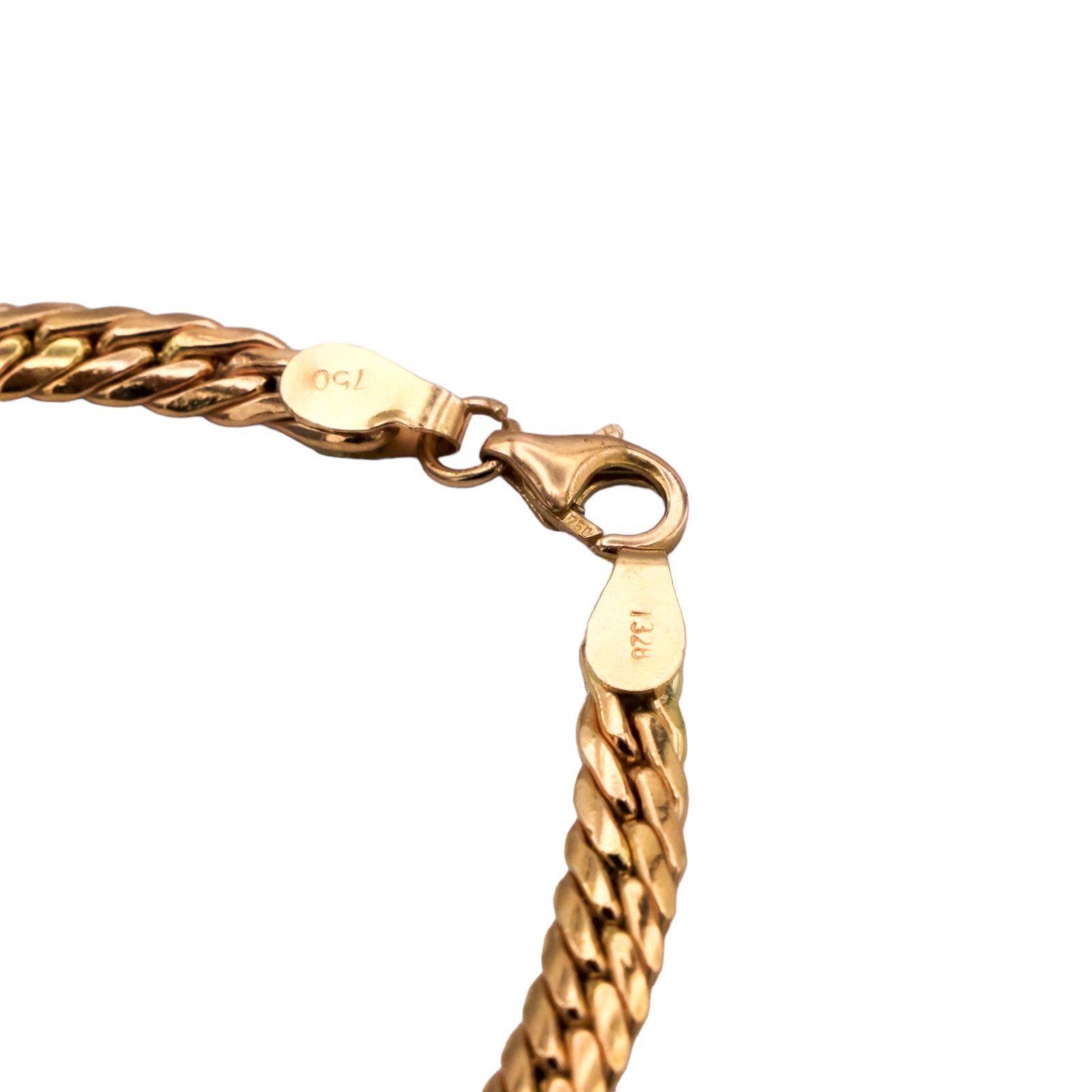 دستبند طلا 18 عیار زنانه مدل حصیری کونیک -  - 4