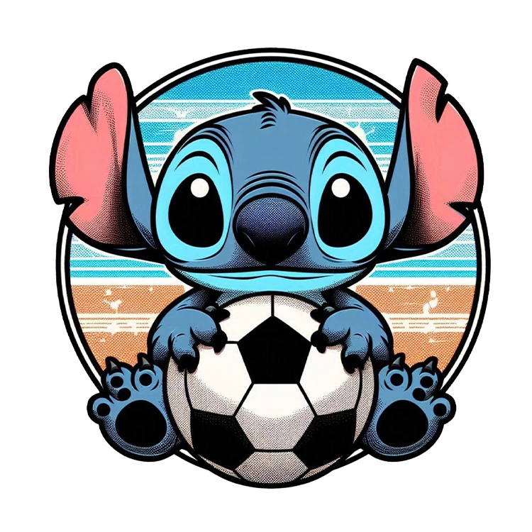 استیکر پارچه و لباس پاد آفرین مدل کارتونی استیچ کیوت بامزه کد S3932