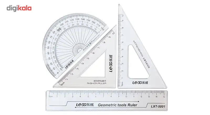 ست خط کش لئو مدل LXT مجموعه 4 عددی