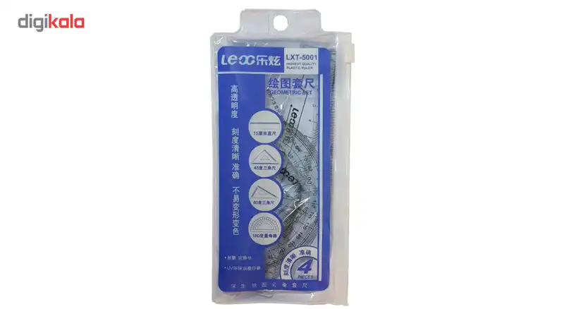 ست خط کش لئو مدل LXT مجموعه 4 عددی