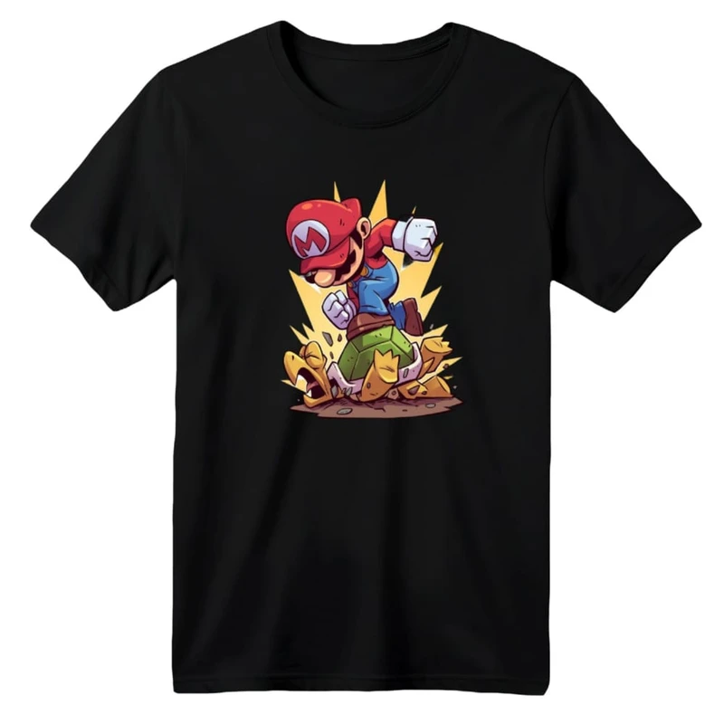 تی شرت آستین کوتاه بچگانه مدل ماریو کد ۲