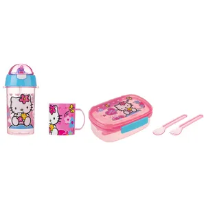 مجموعه ظرف غذای کودک مدل Hello Kitty