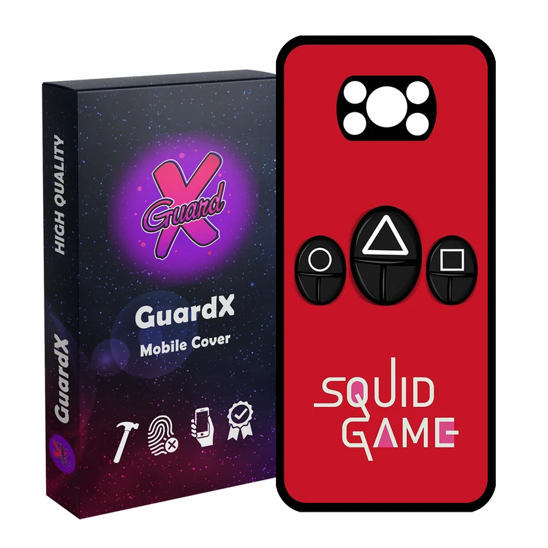 کاور گارد ایکس طرح Squid Game مدل Glass10401 مناسب برای گوشی موبایل شیائومی Poco X3 / Poco X3 NFC / Poco X3 Pro