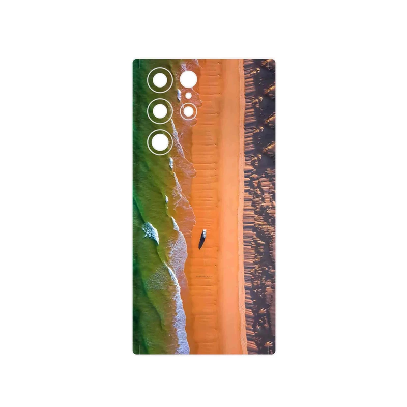 برچسب پوششی ماهوت مدل Beach and Green Sea مناسب برای گوشی موبایل سامسونگ Galaxy S22 Ultra 5G