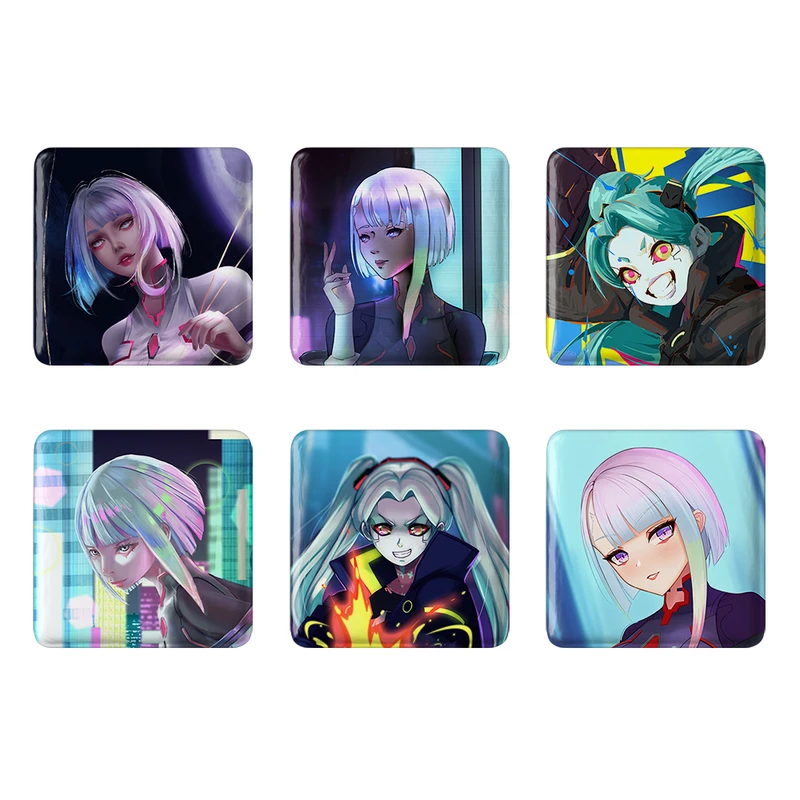 مگنت خندالو طرح انیمه سایبرپانک Cyberpunk کد 1499B مجموعه 6 عددی