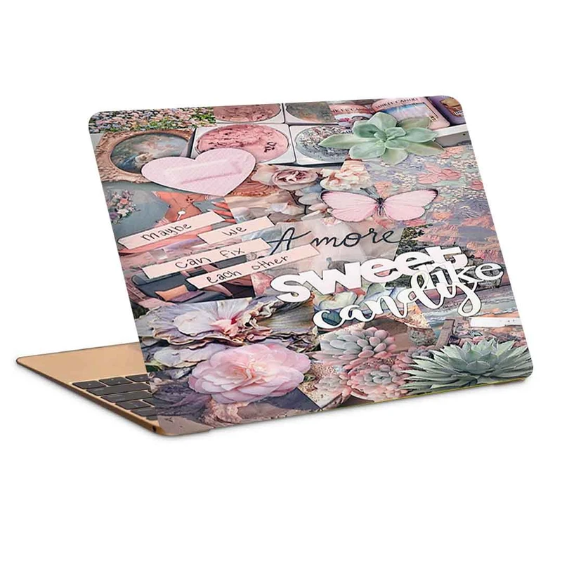 استیکر لپ تاپ طرح aesthetic wallpapers pink collageکد c-43مناسب برای لپ تاپ 15.6 اینچ