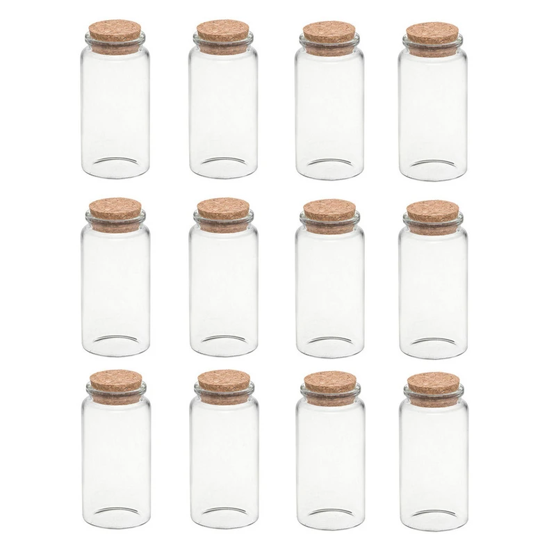 ست جا ادویه 12 پارچه مدل چوب پنبه گرد کد S3-12