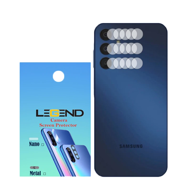 محافظ لنز دوربین لجند مدل نانوگلس مناسب برای گوشی موبایل سامسونگ Galaxy A35 بسته 5 عددی