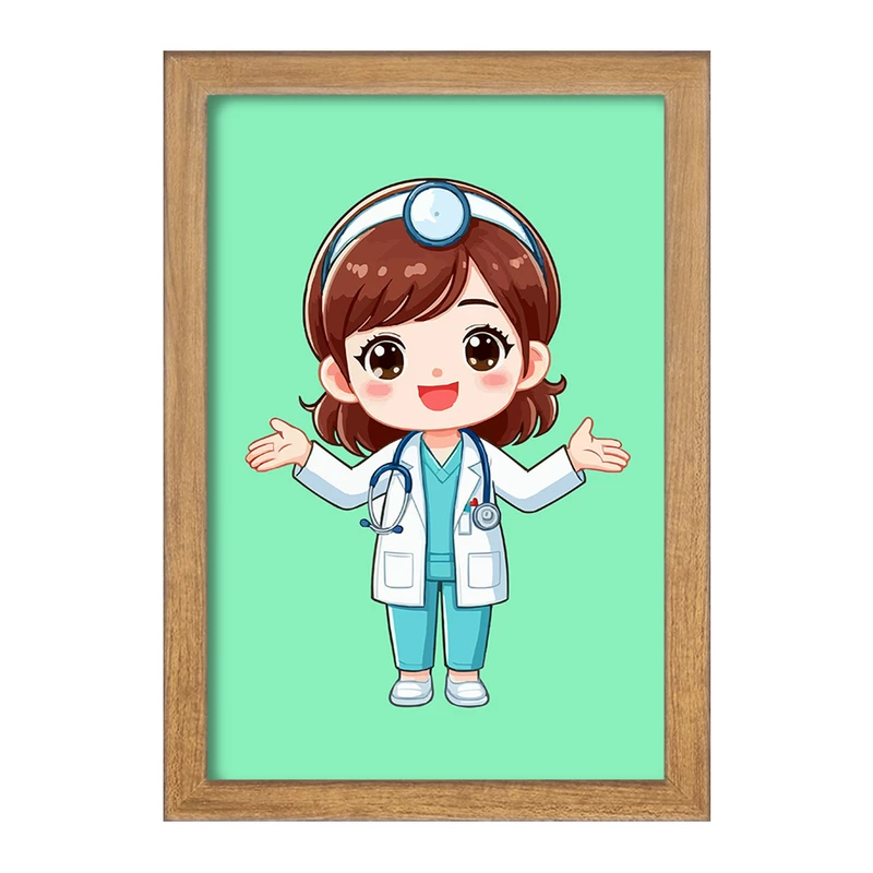 تابلو خندالو مدل پزشک و پرستار کودکانه کد 36497