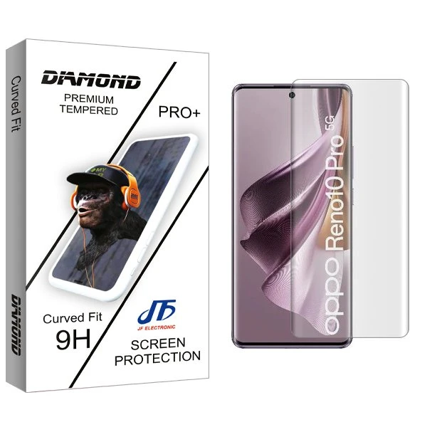 محافظ صفحه نمایش جی اف مدل Diamond UV مناسب برای گوشی موبایل اوپو Reno 10 Pro