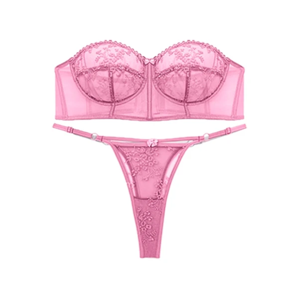 ست شورت و سوتین زنانه وایت لیدی مدل پایه بلند شکوفه گیلاس کد 79092