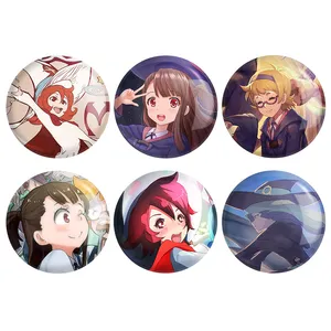 مگنت خندالو طرح انیمه جادوگران کوچک Little Witch Academia کد 1409A مجموعه 6 عددی