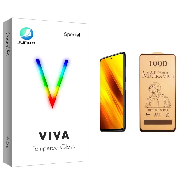 محافظ صفحه نمایش سرامیکی جانبو مدل Viva Glass مناسب برای گوشی موبایل شیائومی Poco X3