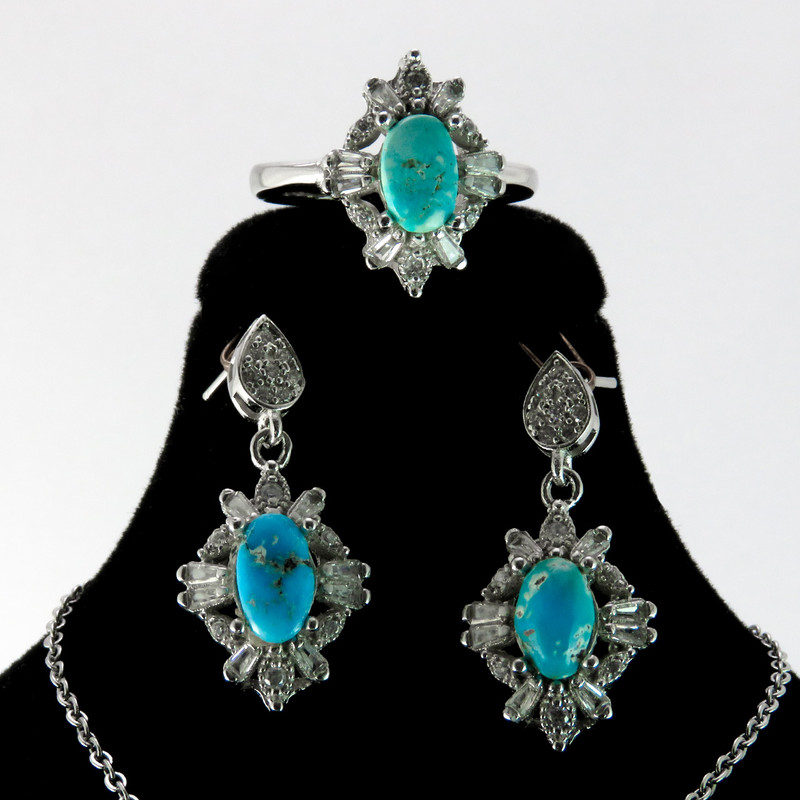 نیم ست نقره زنانه کد AV037-2