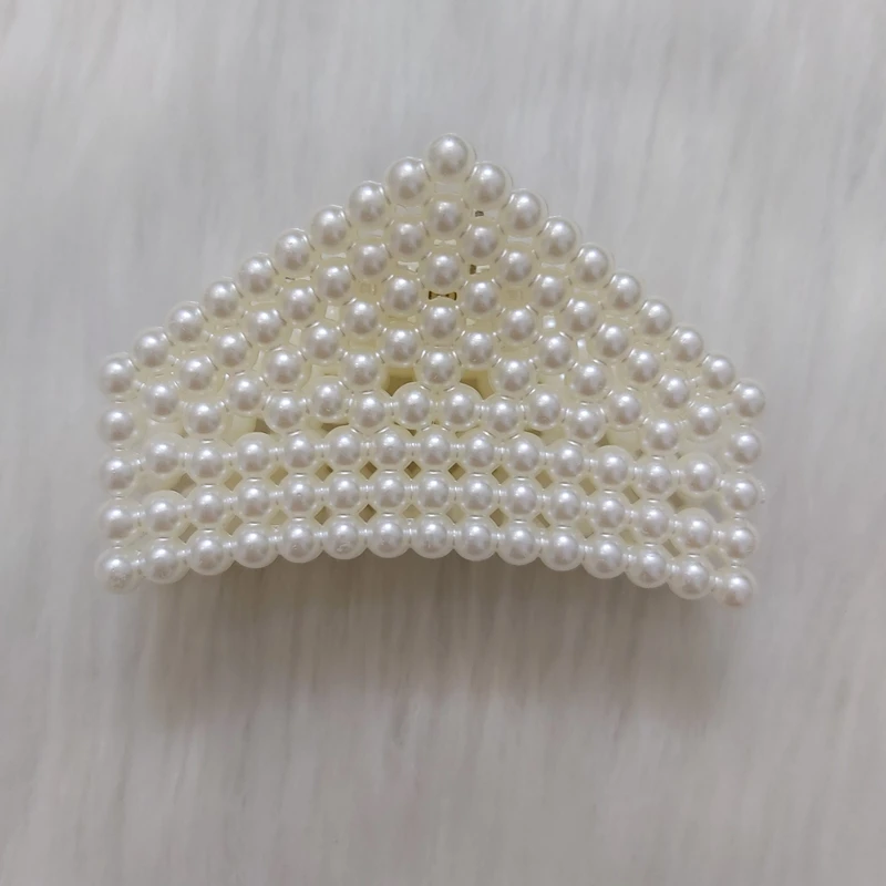 کلیپس مو زنانه مدل کلبه clp662 طرح مروارید