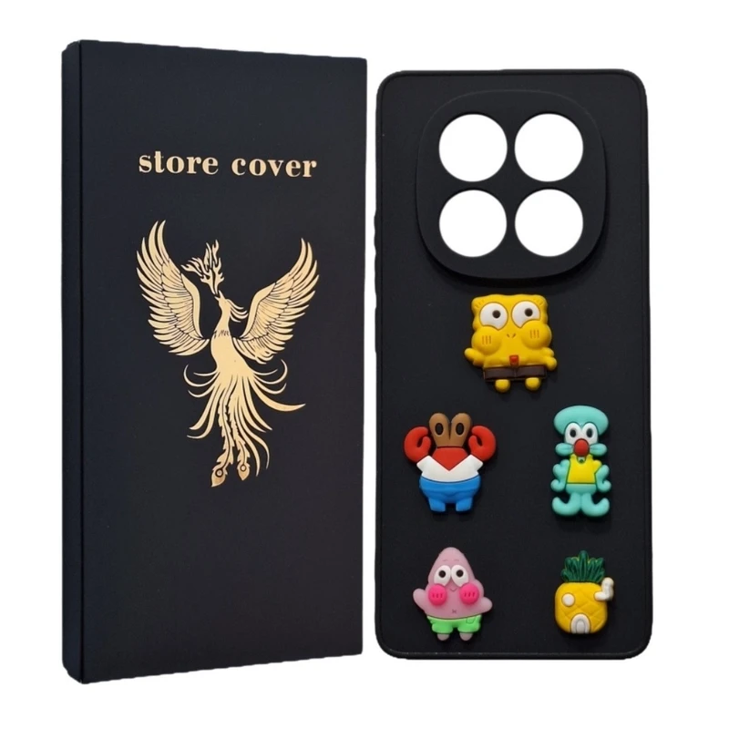  کاور استور کاور طرح باب اسفنجی برجسته مدل note14pro مناسب برای گوشی موبایل شیائومی Redmi Note 14 Pro 4G