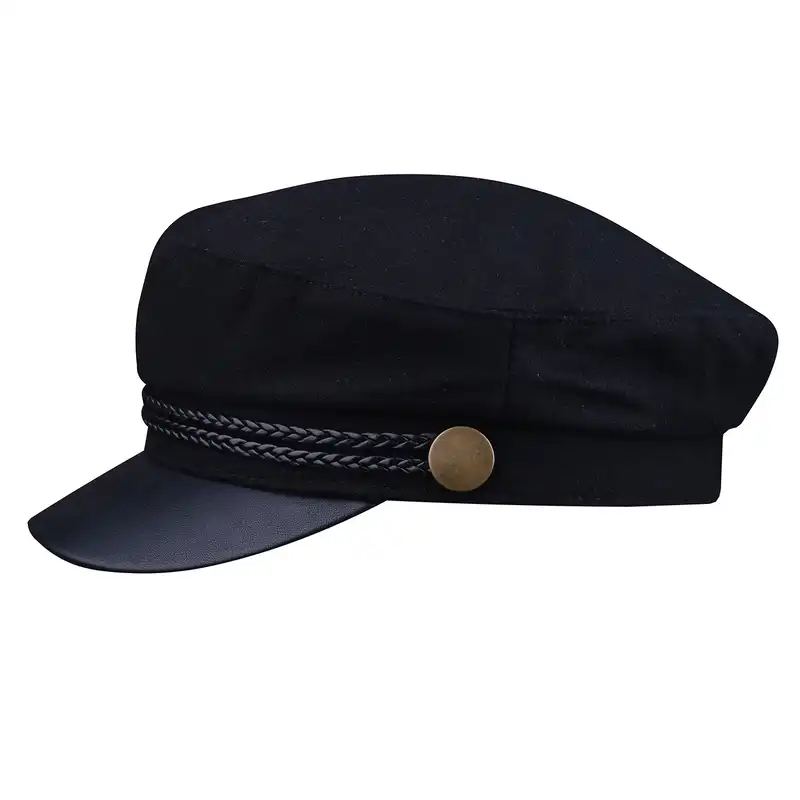 کلاه کپ مدل کاپیتانی نقاب چرم طرح ریسمانی