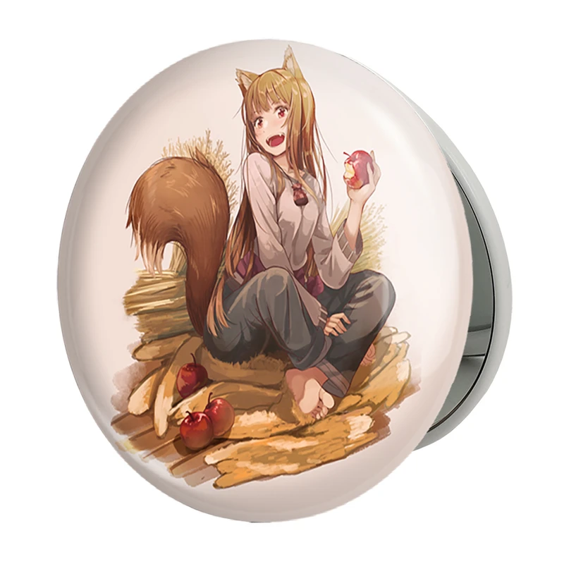 آینه جیبی خندالو طرح هولو انیمه ادویه و گرگ مدل تاشو کد 36105