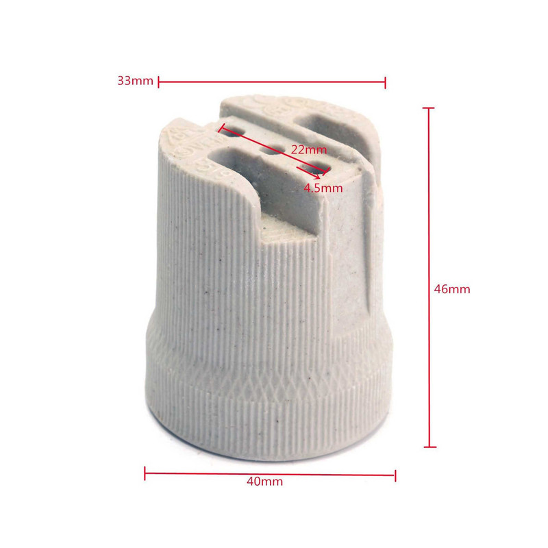 سرپیچ مدل سرامیکی E27 تونلی مجموعه 5 عددی