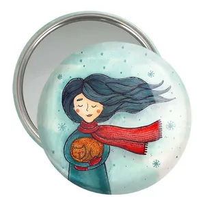 آینه جیبی خندالو مدل دختر  کد 5550