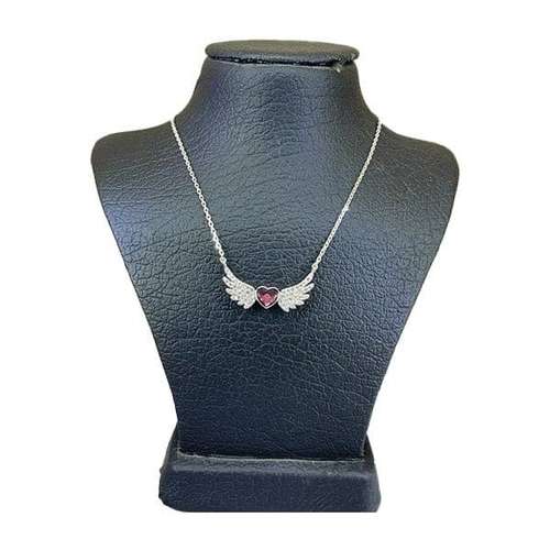 گردنبند زنانه مدل بال و قلب کد 40002