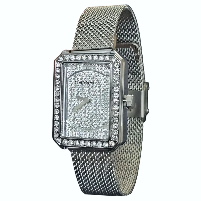 ساعت مچی عقربه ای زنانه مدل کف نگین حصیری n2