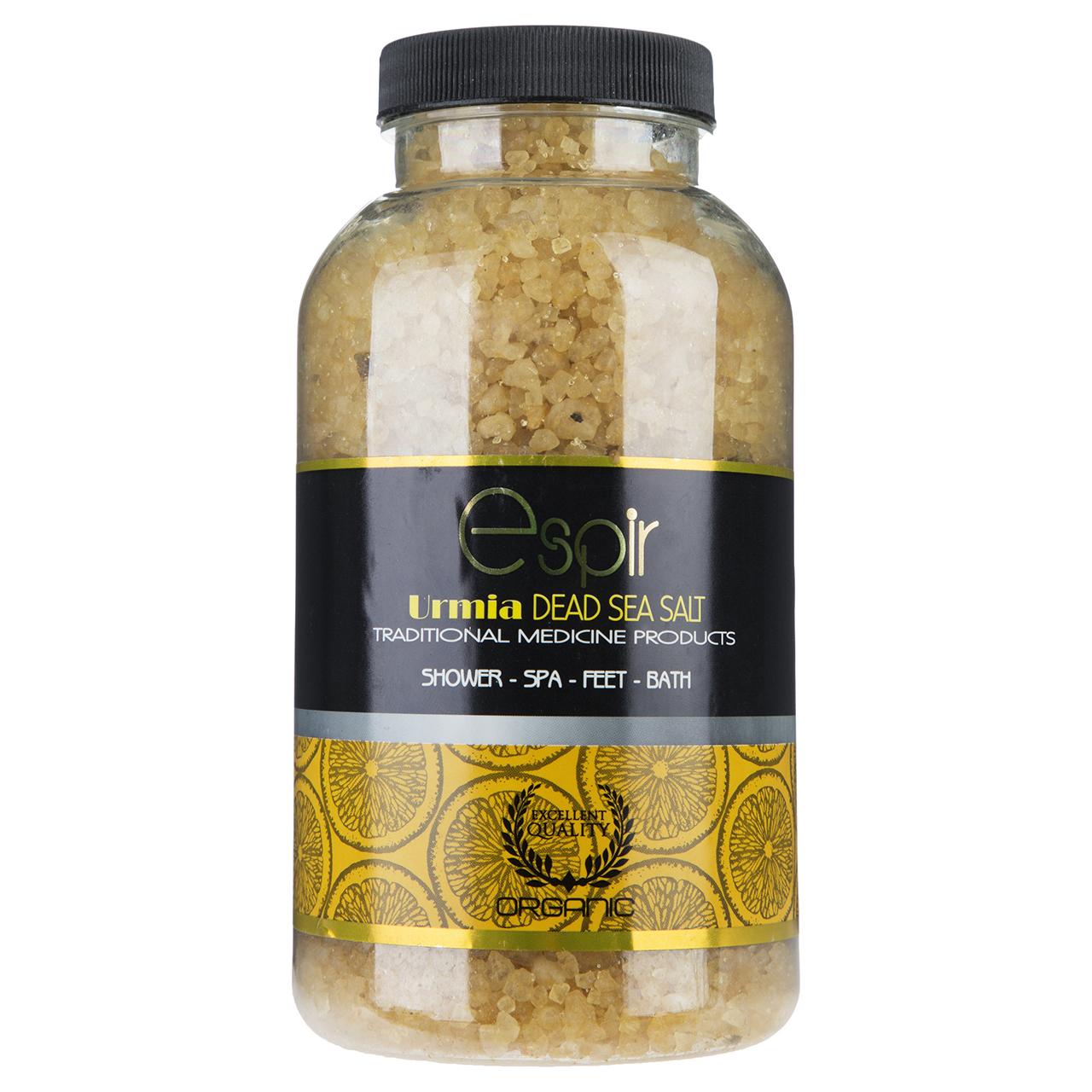 نمک حمام اسپیر دانه درشت مدل Lemon salt وزن 1000 گرم