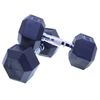 دمبل بدنسازی هنگدا مدل Rubber شش‌ضلعی وزن 10 کیلوگرم بسته 2 عددی