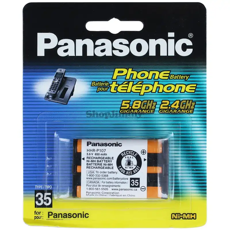 باتری تلفن بی سیم پاناسونیک مدل P-P107A/1B