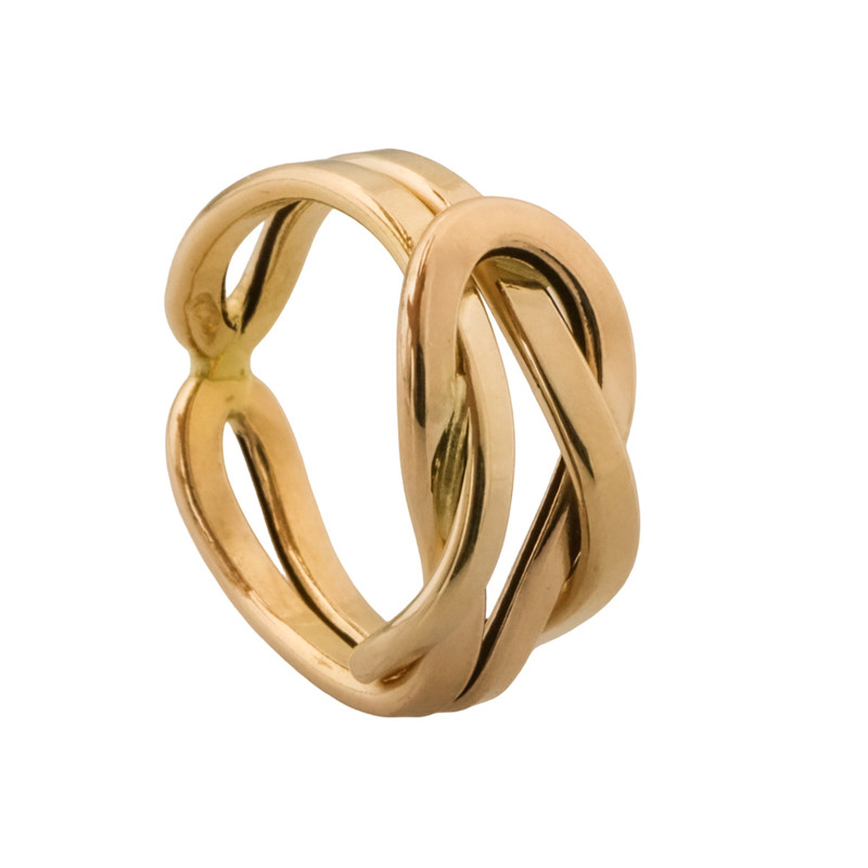 انگشتر طلا 18 عیار زنانه گالری رحمانی مدل گره 053