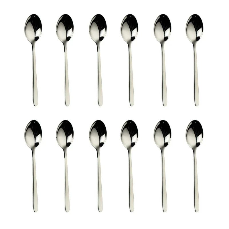 قاشق چای خوری گیلدا مدل دونا براق مجموعه 12 عددی