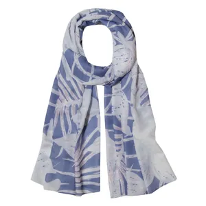 شال زنانه آنالیا مدل نخی پاییزه جدید طرح برگ کد ana-1458-1