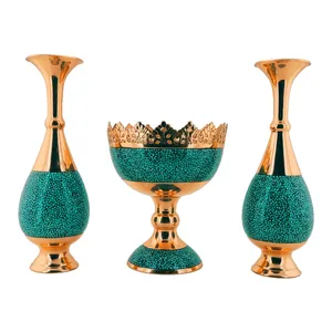 ست سه تکه آجیل خوری و گلدان فیروز کوبی حامد کریمی کد hf113-194