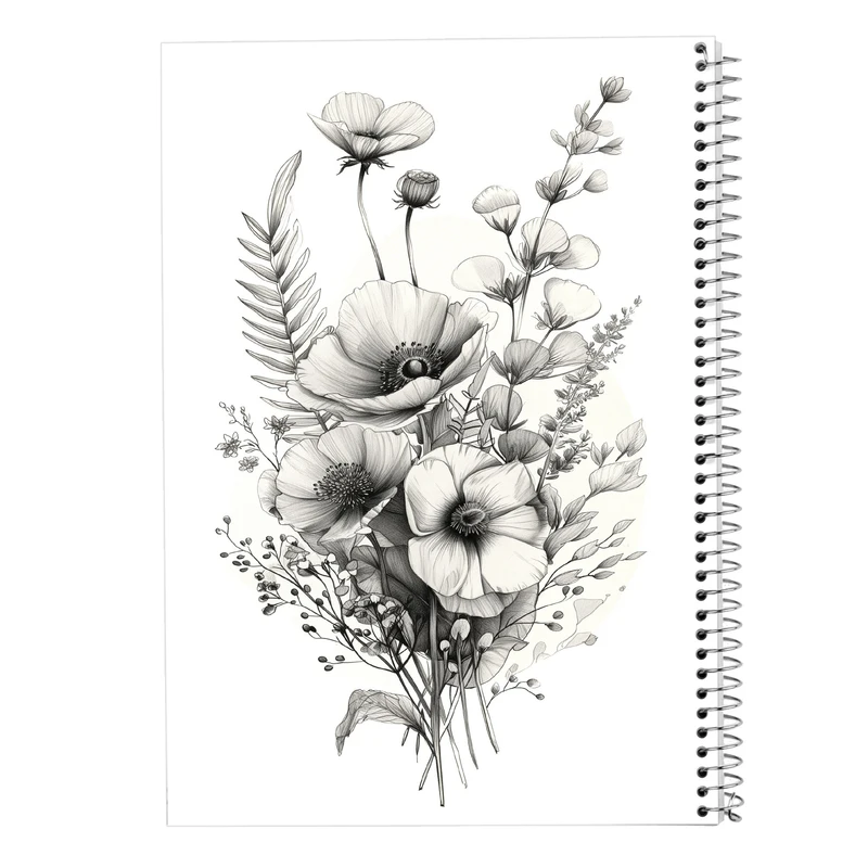 دفتر نقاشی 50 برگ مدوپد مدل گل کد DF13765