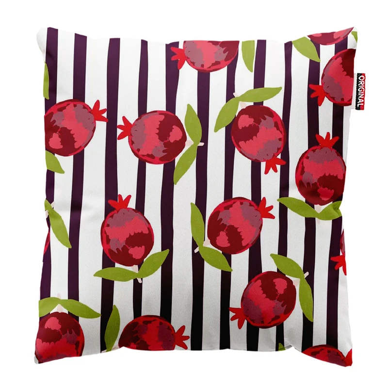 کوسن پاد آفرین طرح انار یلدا کد 4033 سایز 30*30 سانتی متر