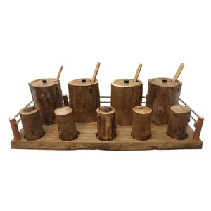 ست جا ادویه 9 پارچه آرونی طرح روستیک مدل BENIKA