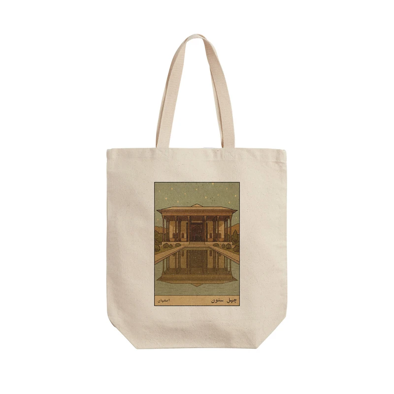 ساک خرید ترمه طراحان ایده مدل کارت کاخ چهل ستون اصفهان کد map1504 - L