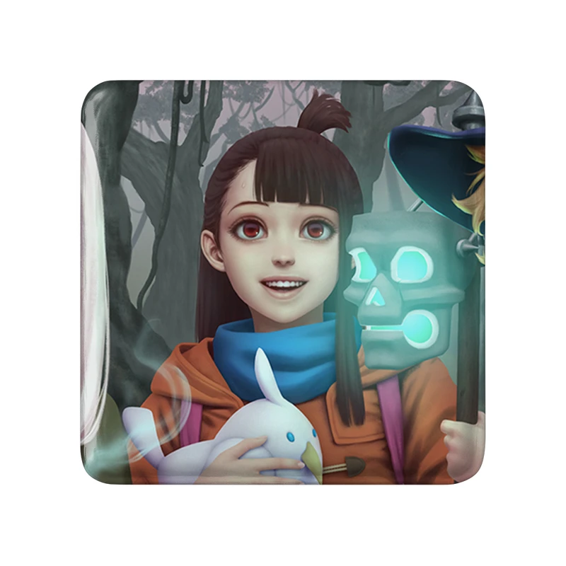 مگنت خندالو طرح اکو انیمه جادوگران کوچک Little Witch Academia  مدل مربعی کد 22835