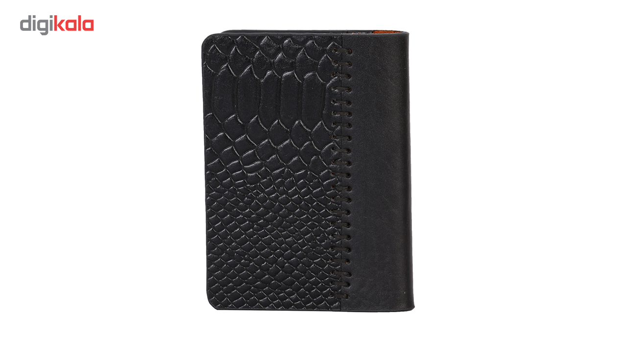 جلد مدارک رویال چرم طرح کروکودیل مدل M54-Black