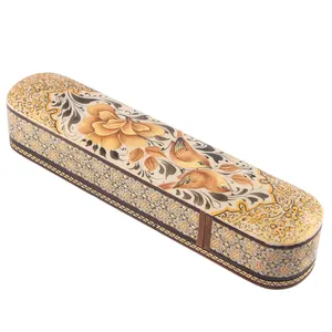 قلمدان خاتم کاری گالری مثالین طرح گل و مرغ کد 141218