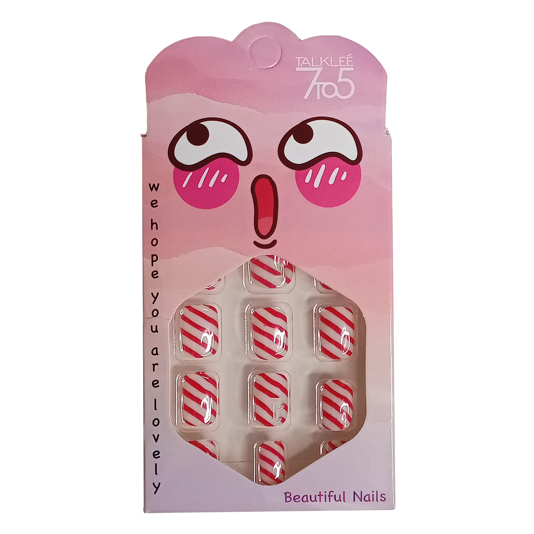 ناخن مصنوعی بچگانه تالکی کد 363 بسته 12 عددی