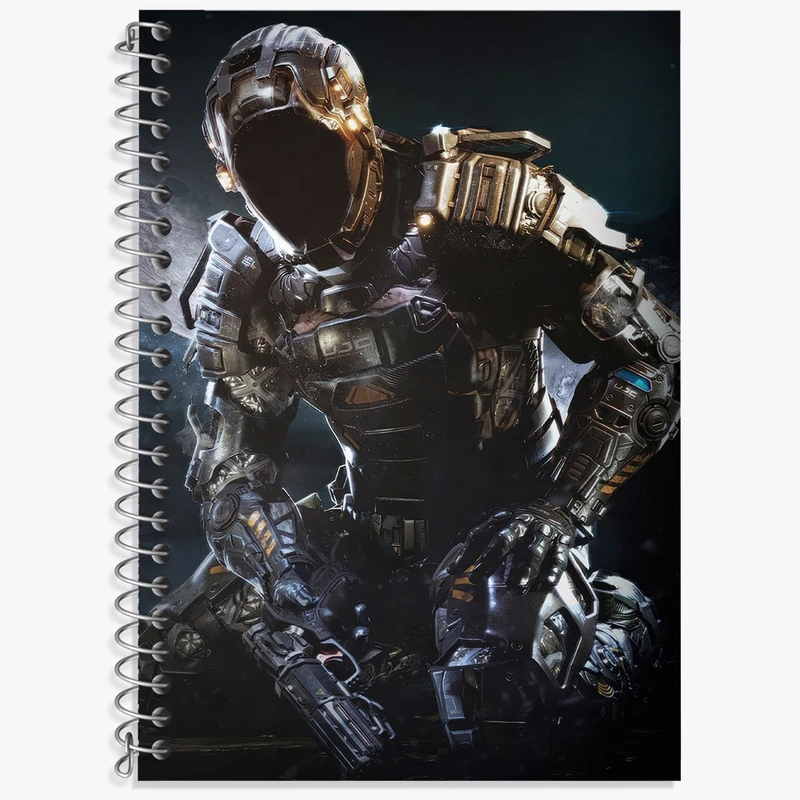 دفتر زبان 50 برگ خندالو مدل سه خط طرح بازی دد اسپیس (Dead Space) کد 35004