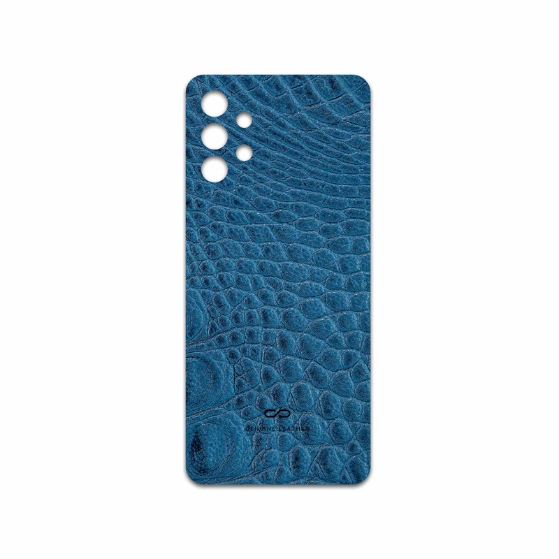برچسب پوششی ماهوت مدل Blue-Crocodile-Leather مناسب برای گوشی موبایل سامسونگ Galaxy A32 5G