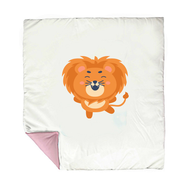 سرویس خواب نوزاد مدل گارد محافظ دار طرح بچه شیر کد 03 مجموعه 3 عددی