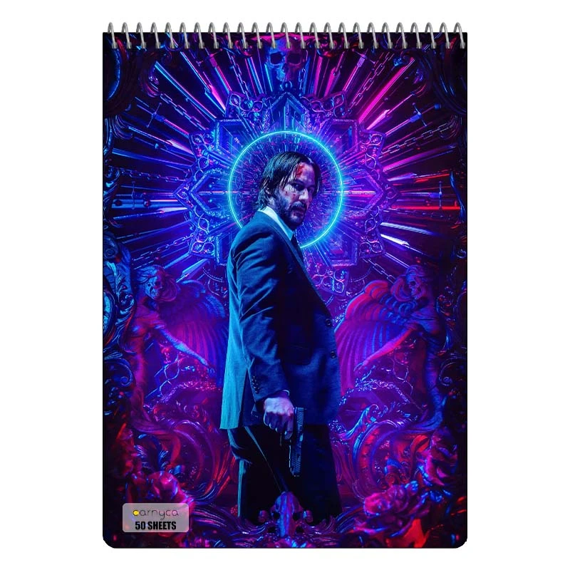 دفتر نقاشی 50 برگ سیمی کارنیکا طرح جان ویک John Wick کد 50281