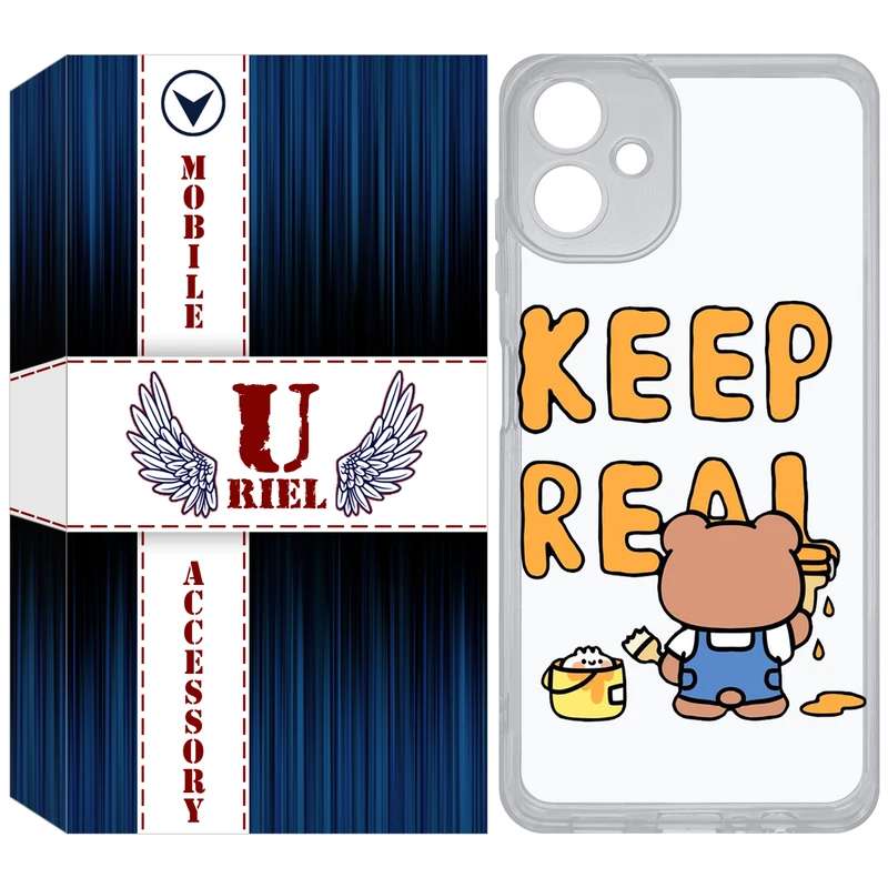 کاور یوریل مدل Clear کد 15 طرح خرس مناسب برای گوشی موبایل سامسونگ Galaxy A06