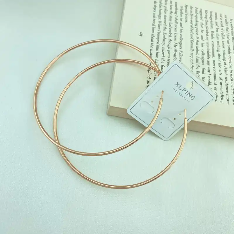 گوشواره زنانه ژوپینگ مدل حلقه کد E4299